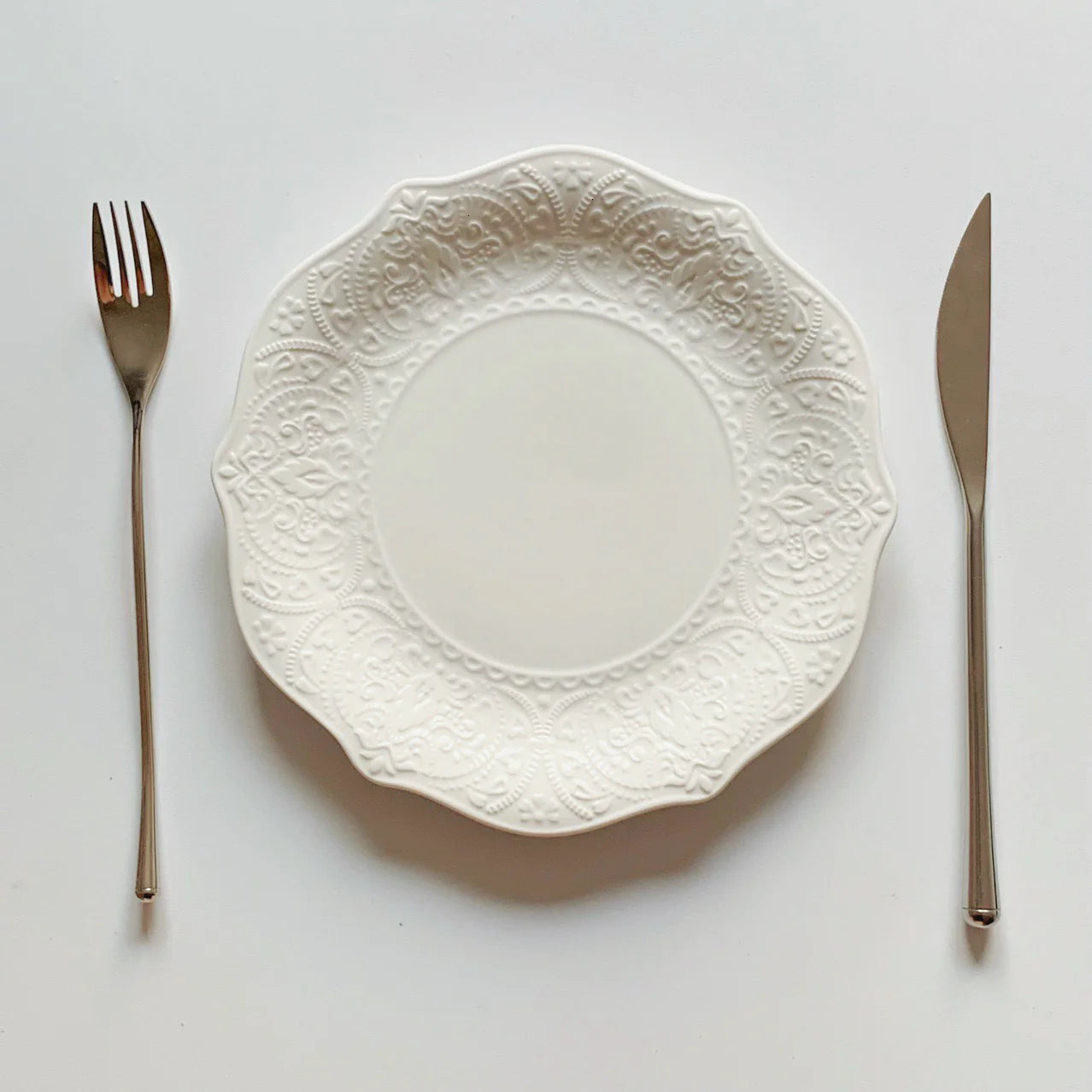 Heirloom Lace 4-Piece 9" Flat Plate Set