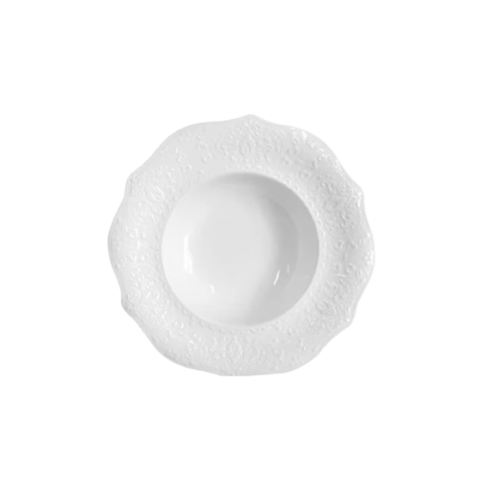 Heirloom Lace 4-Piece Deep Plate Set